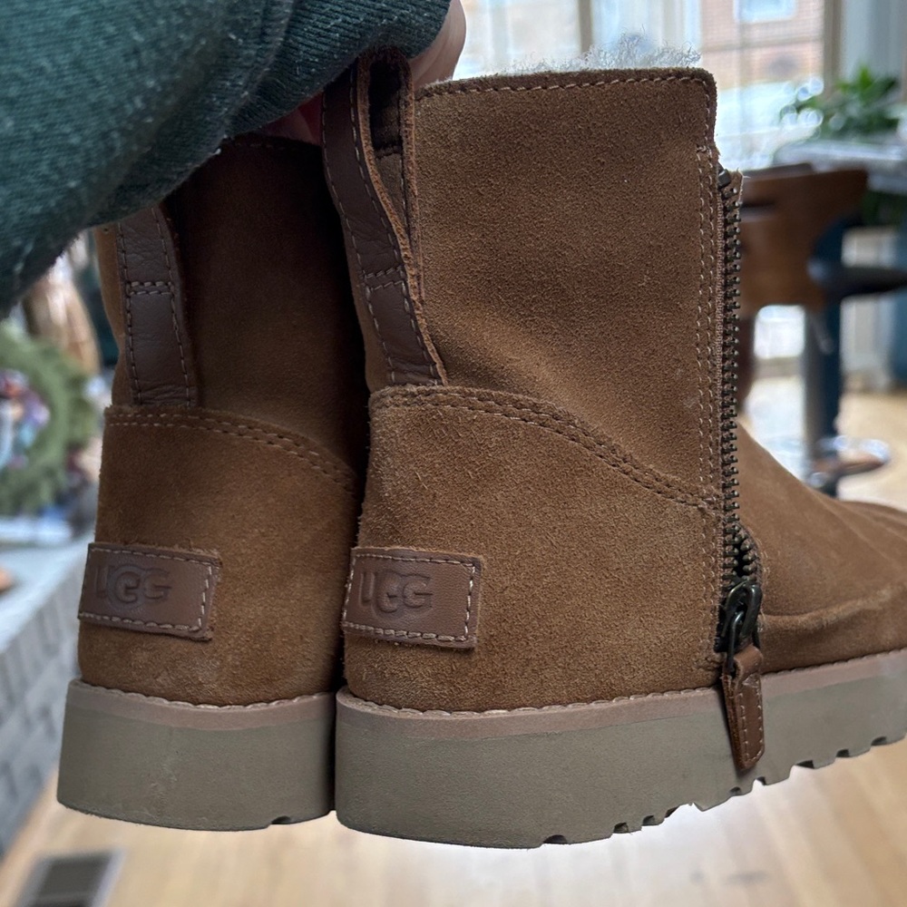 UGG Chestnut Suede Mini Boots